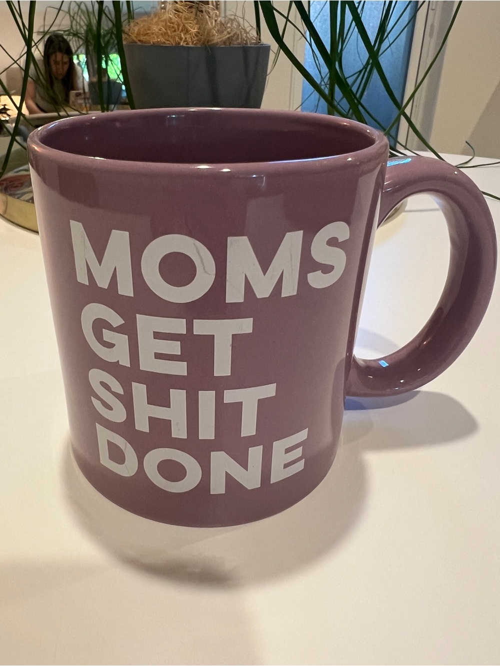 Moms Get Shit Done Ceramic Mug - Dusty Mauve - Picture 2 of 3